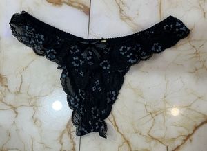 Black Lace Thong