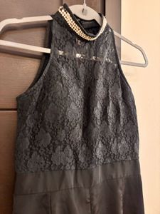 Partywear Black Lace Jumpsuit (padded)