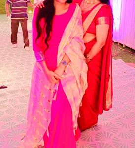 Pink Salwar Suit with Dupatta Flare 5 Meter