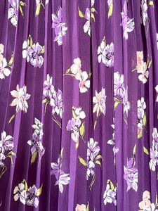 Floral Pleated Maxi Skirt