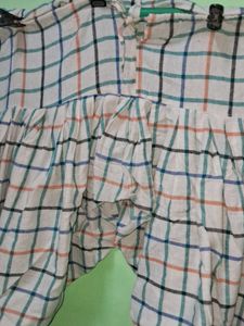 W Plaid Button-Up Top