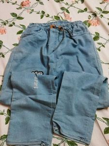 Blue Funky Distressed Jeans