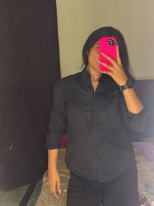 Black Button-Down Shirt