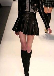 Black Pleated Mini Skirt
