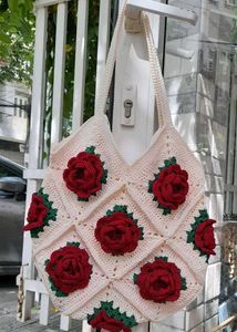 Crochet Rose Bag