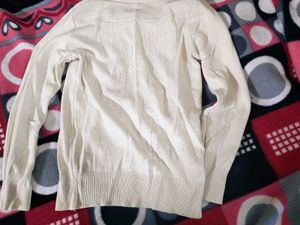 Cream Cardigan Sweater
