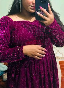 Pink Sequin Party Dress