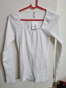 White Long Sleeve Top