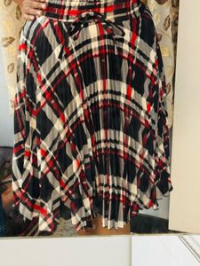 Plaid Pleated Skirt
