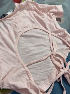 Coquette Core Backless Pink Top