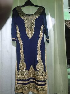 Elegant Blue Embroidered Kurta Set😊😍