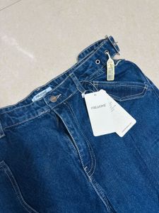 Wide Leg Jeans with Cutout Detail