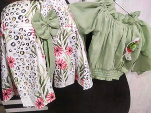 Baby Crop Top Nd Frock In Good Condition
