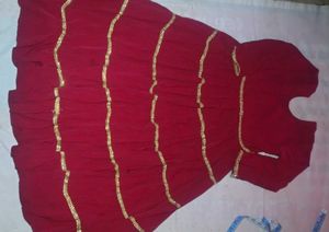 Elegant Red Ethnic Dress