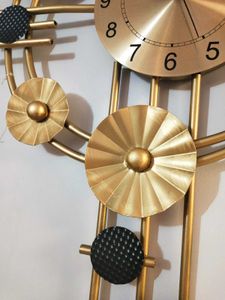Golden Metal Wall Clock