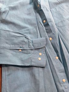 Men&#39;s Blue Long Sleeve Shirt