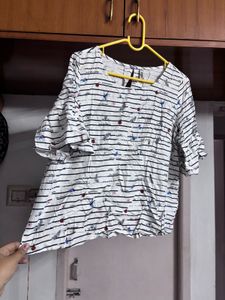 “Bare Denim” Casual Top