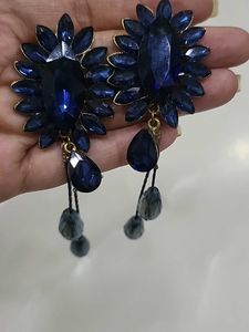 Elegant Blue Drop Earrings