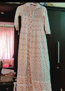 Zigzag Print Maxi Dress