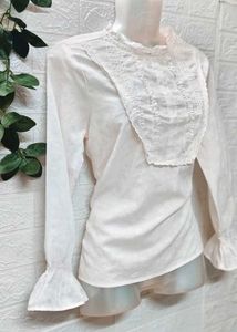 SizeS/M 🎁Buy 2 Get 1 Free 🎁White Lace Trimmed Bl