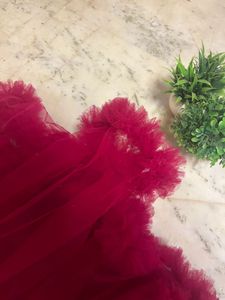 Red Tulle Flower Girl Dress