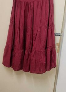 Navratri Special Red Ethnic Skirt