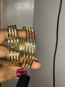 Anti Tarnish Golden Ad Bangles