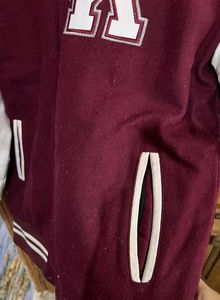KOREA UNIVERSITY MAROON VARSITY JACKET