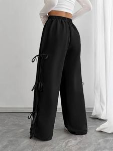 Y2k Strap Bow Wide Leg Korean Baggy Pants