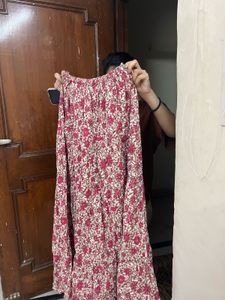 Floral Print Ethnic Skirt