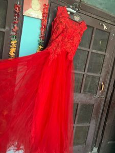 Red Clour Gown New 1 Time Use Only