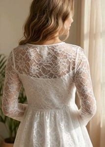 White Full Net Top With Inner Attached