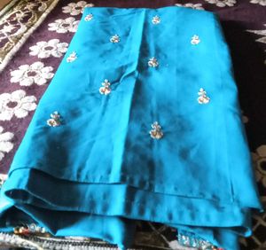 Teal Embroidered Salwar Kameez