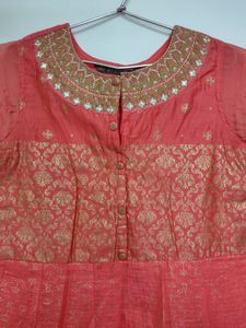 Peach Colour Kurta For Women