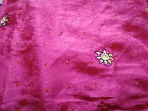 Pink Colur Heavy Work Saree For Sale