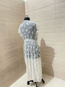 White Paisley Maxi Cover-Up