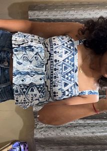 Patterned Crop Top