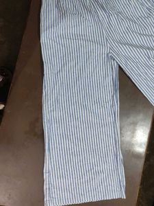 Striped Wide Leg Pants In Blue