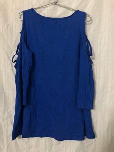 Blue Top  with cutout sleeves