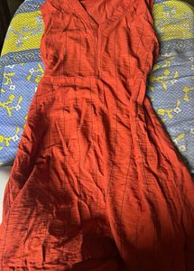 Orange Striped Dress