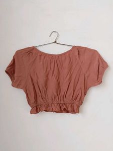 Rusty Orange Crop Top.