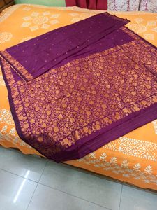 New Copper Zari Banarasi Karan Silk With Bp