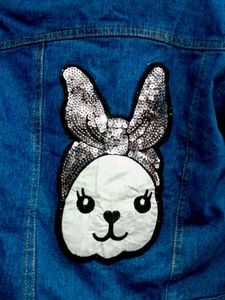 Denim Jacket , For Toddlers ( Cute Dog Print )