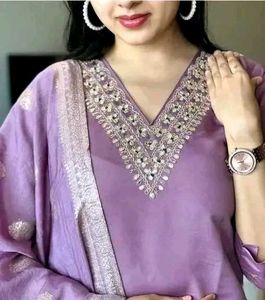 Elegant Purple Kurta Set