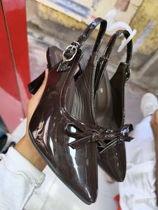 Cute Brown Slingback Heels