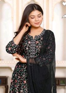 Floral Print Anarkali Kurti Set