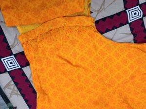 Sunshine Yellow Floral Printed Saree