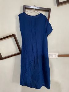 Blue One Shoulder Kurti