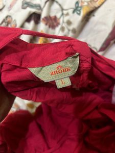 Anouk Ethnic Motifs Foil Print Kurta with Sharara