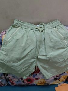 Green Casual Shorts